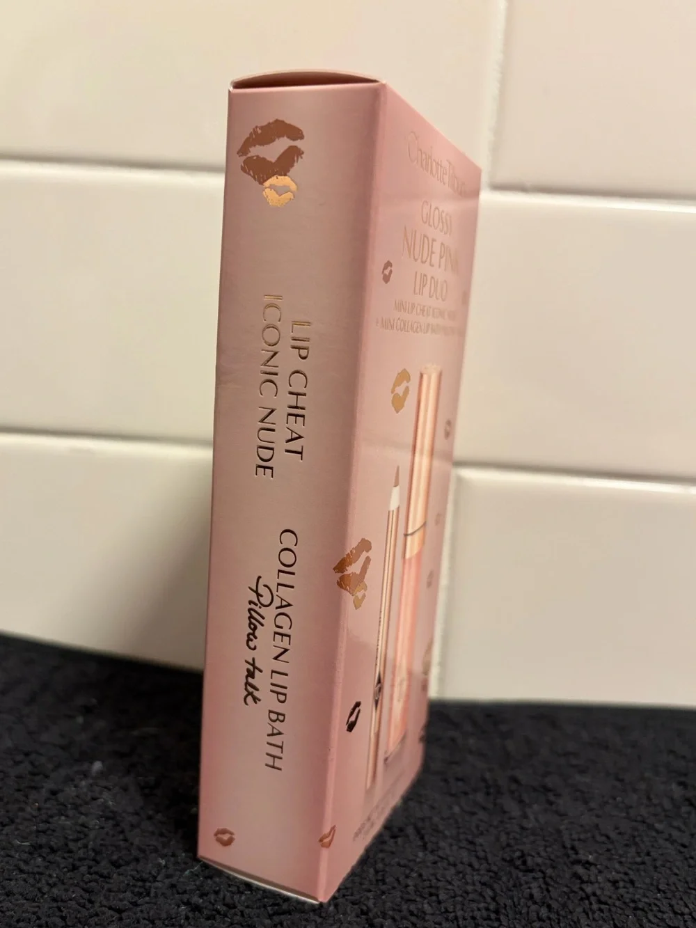 Charlotte Tilbury Glossy Nude Pink Lip Duo Set (Iconic Nude/Pillow Talk) - New